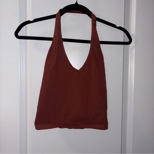 Urban Outfitters Halter Neck Rust Colored Crop Top